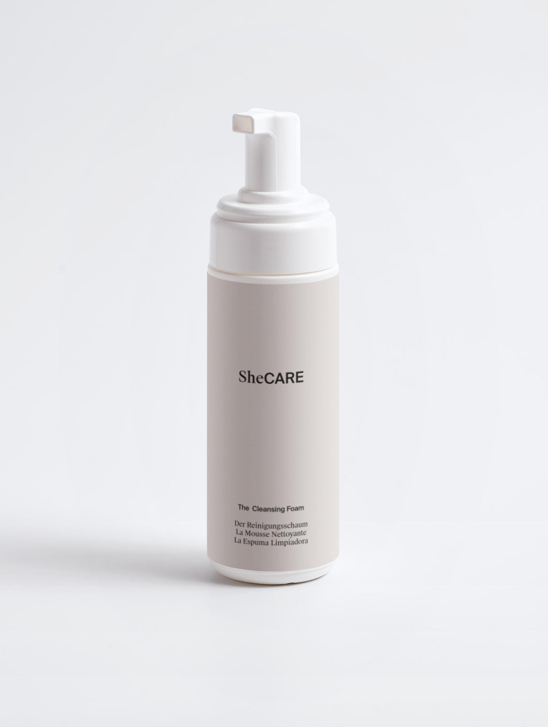 The Cleansing Foam von SheCARE – COSMOS NATURAL zertifizierter Reinigungsschaum mit Bio-Damaszener Rosenwasser, Bio-Kamillenextrakt und Bio-Ringelblume für sanfte Reinigung sensibler Haut