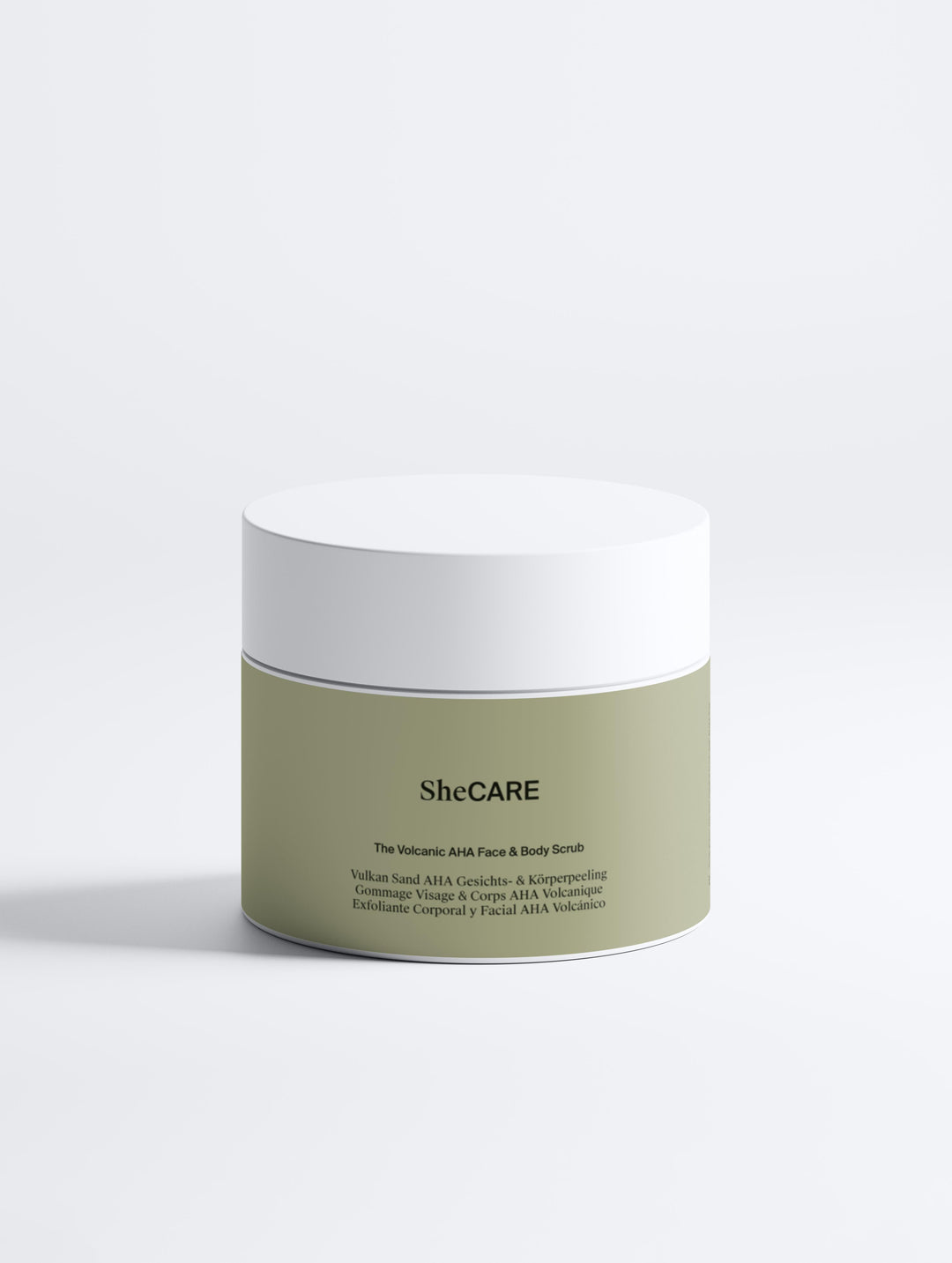 SheCARE Volcanic Sand Scrub – Natürliches Peeling mit Vulkansand für Gesicht und Körper