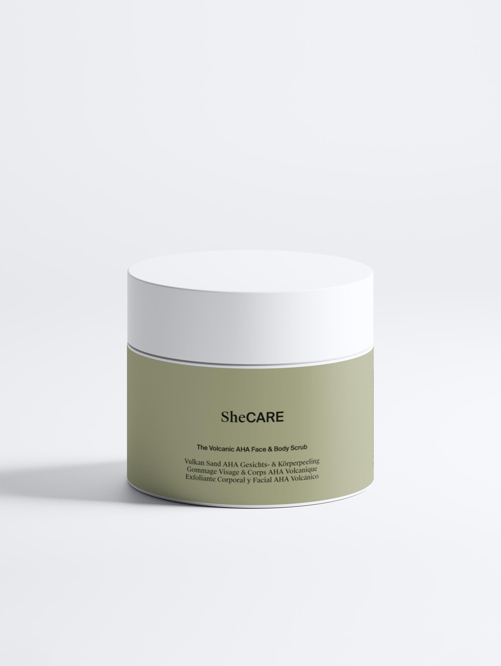 SheCARE Volcanic Sand Scrub – Natürliches Peeling mit Vulkansand für Gesicht und Körper