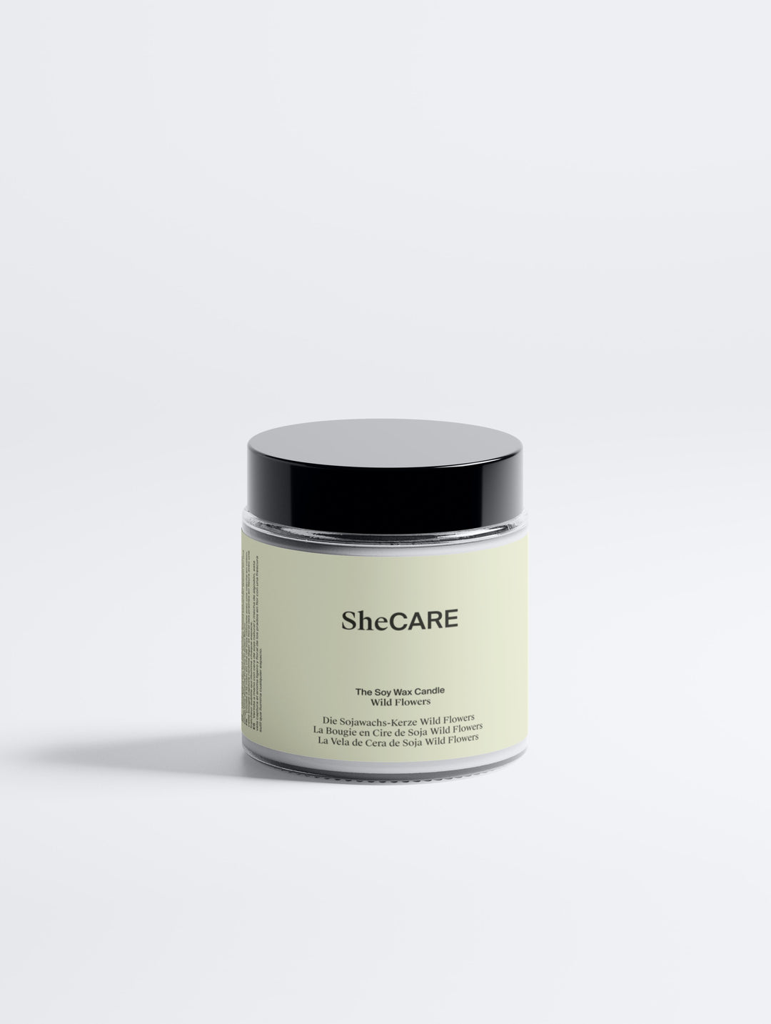 Soy Wax Candle Wild Flower – Handgegossene Sojawachskerze mit natürlichem Wildblumenduft im Glasgefäß